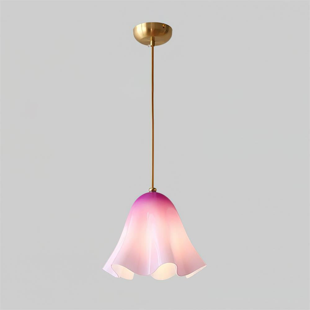 Bellina Artistic Glass Pendant Light - Modern Bloom Inspired Hanging Ceiling Lamp