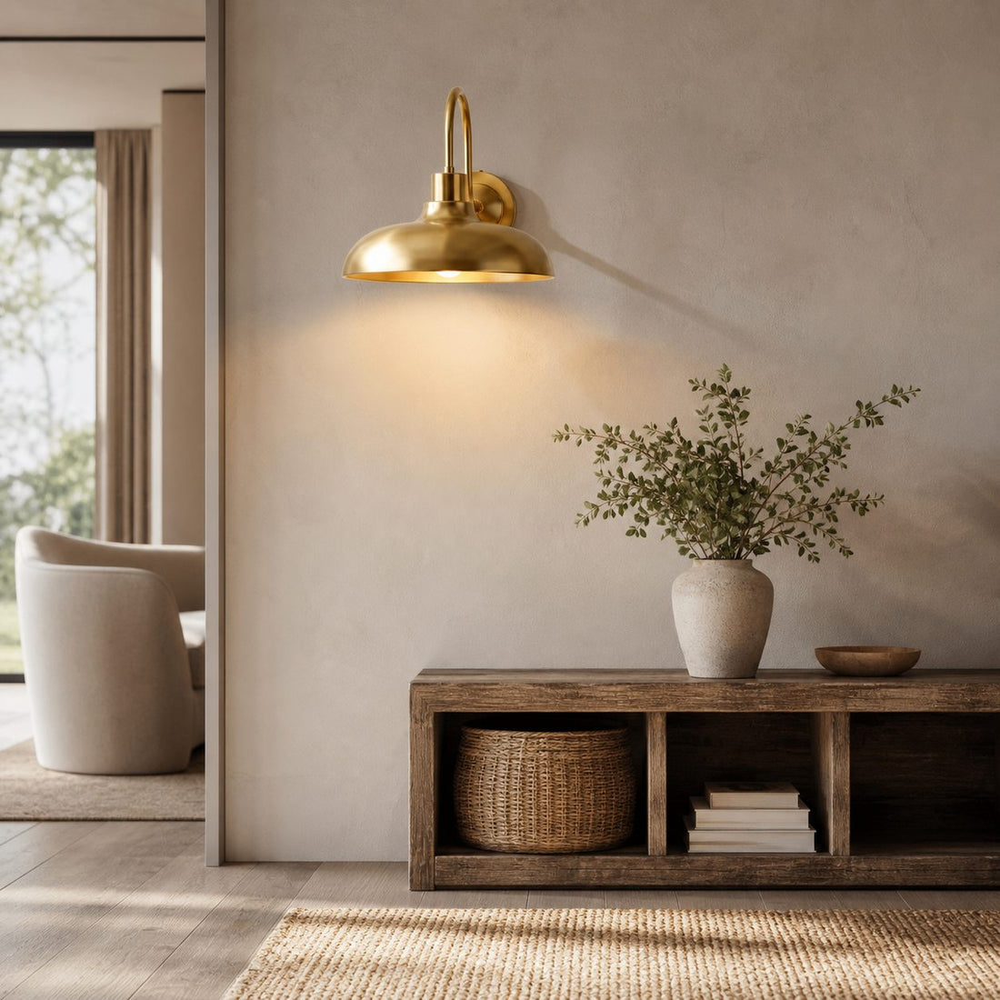 Velara Industrial Metal Rustic Dome Wall Sconce - Classic Curved Outdoor Wall Light for Porch and Patio U08