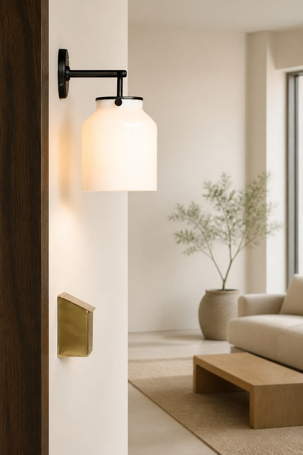 Hanton Minimalist Outdoor Wall Light - Matte Metal Industrial Sconce for Modern Spaces