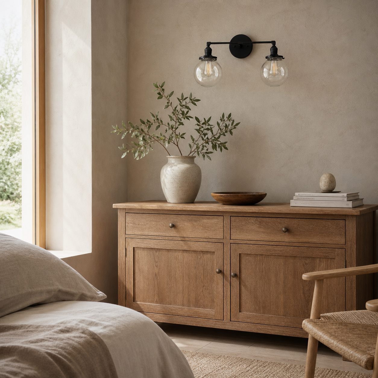 Lumio Globe Glass Globe Vanity Light - Modern Two Light Bathroom Sconce