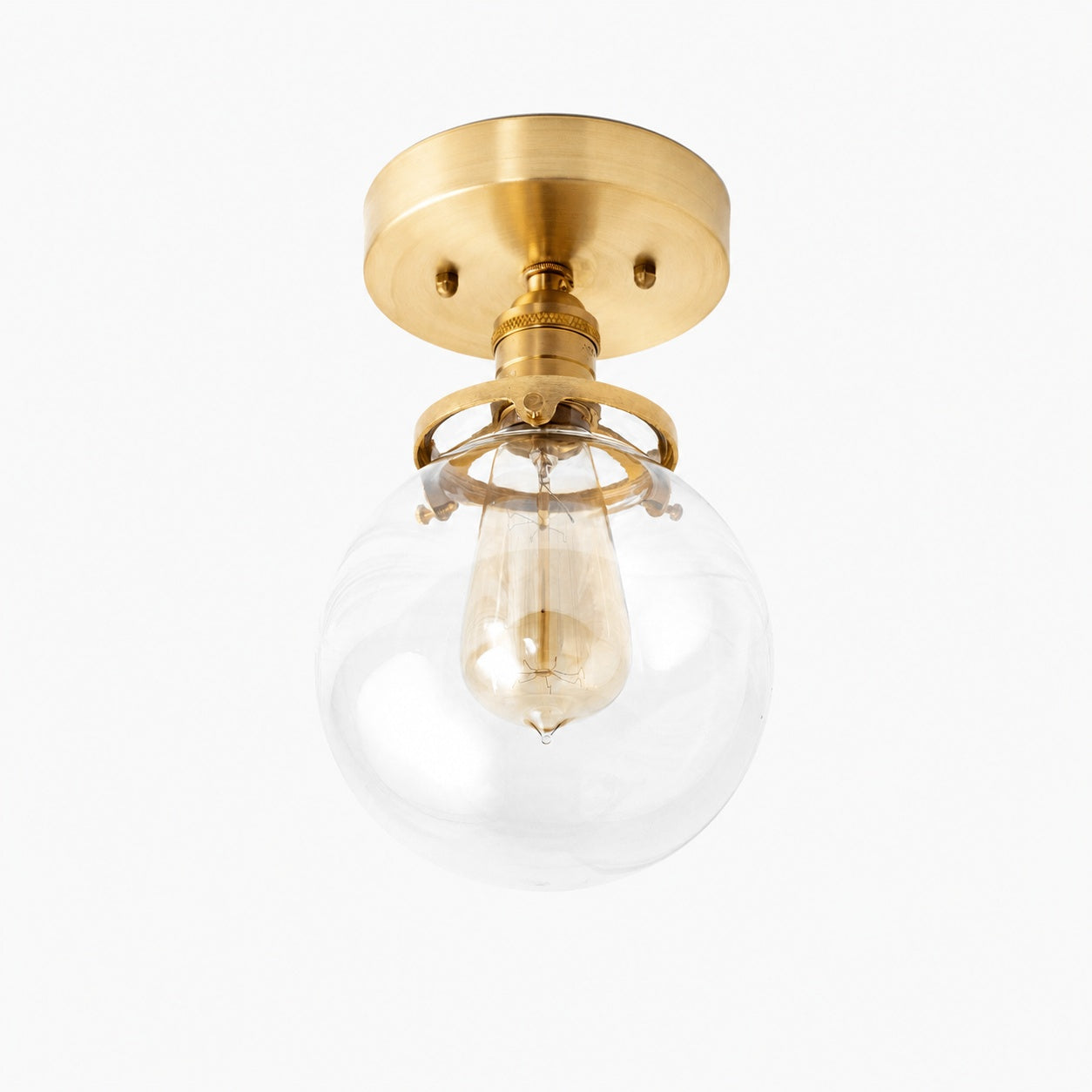 Glorica Glass Retro Globe Ceiling Light - Vintage Industrial Home Lighting