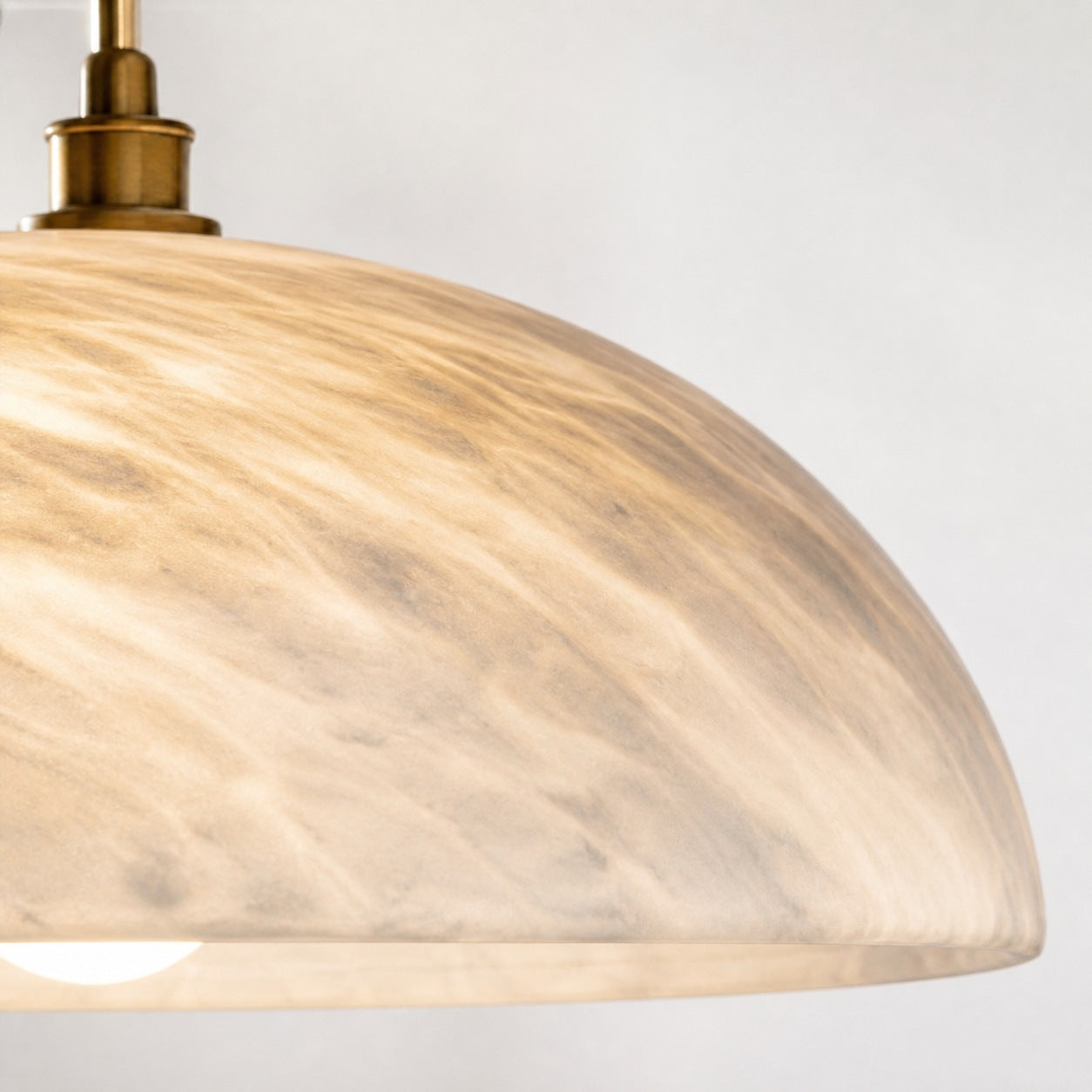 Alariv Elegant  Alabaster Dome Pendant Light - Modern Stone Lighting for Dining or Living