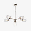 Serion Glass 6-Light Pendant Light - Modern Pendant with Clear Glass Shades for Living Room