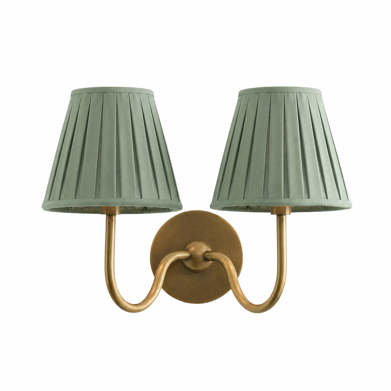 Luvora Vintage Pleated Shade Wall Lamp - Modern Brass Linen Wall Lighting