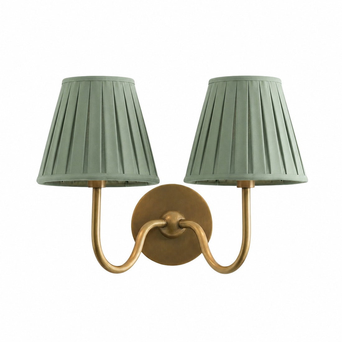 Luvora Vintage Pleated Shade Wall Lamp - Modern Brass Linen Wall Lighting