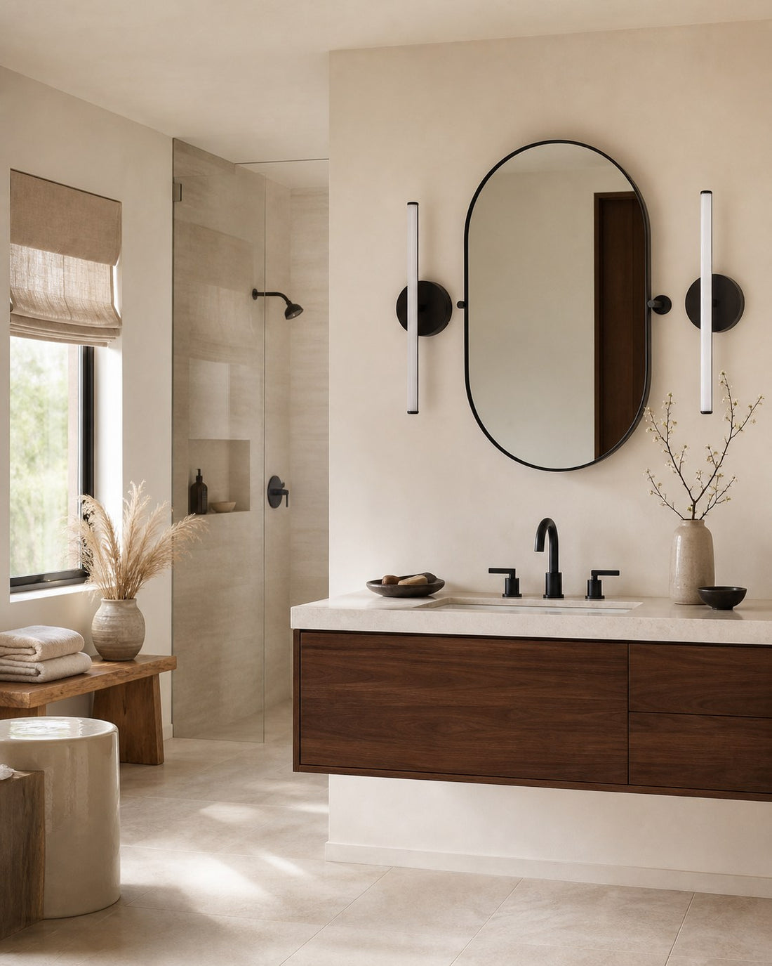 Voro Modern LED Wall Sconce - Metal Bathroom & Hallway Lighting Fixture