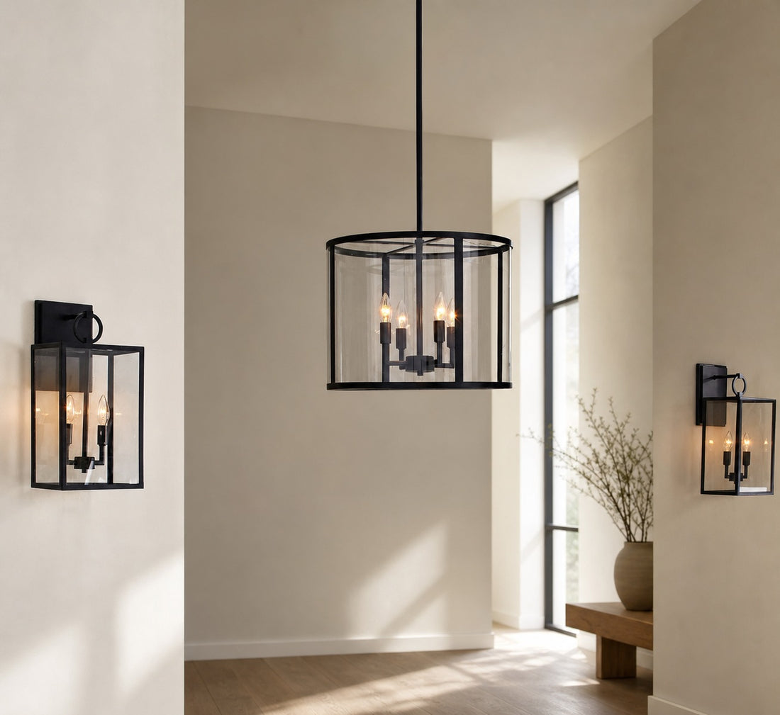 Ferrix Modern Outdoor Lantern Iron Pendant Lamp - Industial Glass Lighting Design