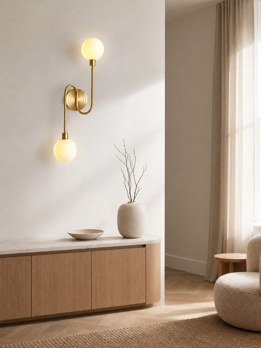 Holten Brass Armed Sconce