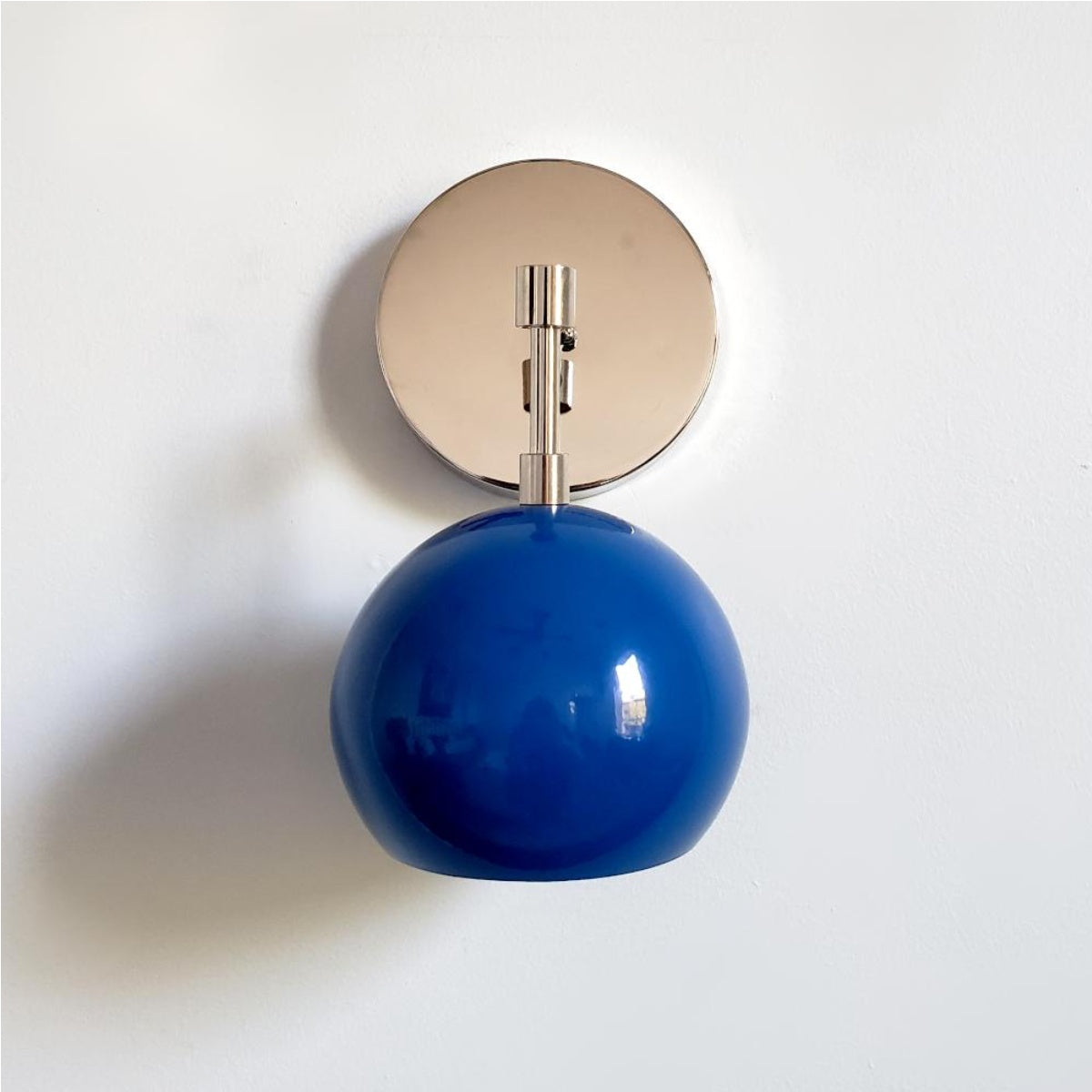Modern Stylish Navy Globe Accent Wall Sconce