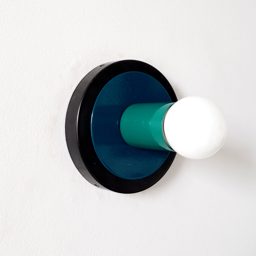 Colorful Wall Sconce - Modern Brass & Chrome Accent Lighting Fixture