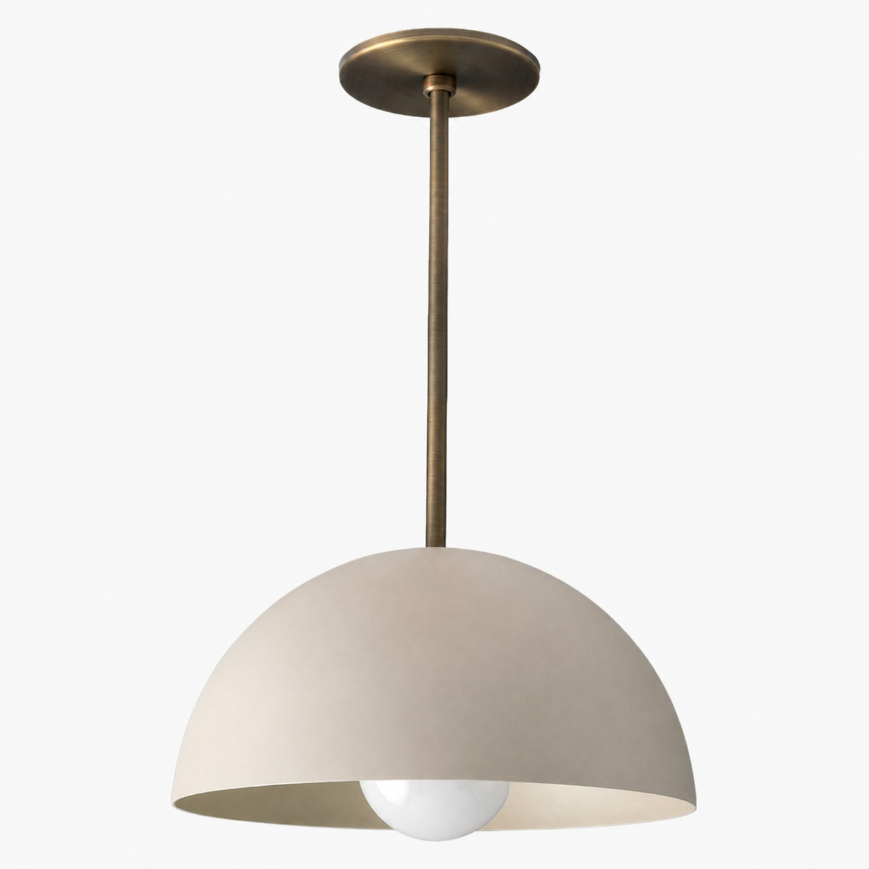 Metio Dome Neutral Dome Pendant - Modern Metal Accent Lighting