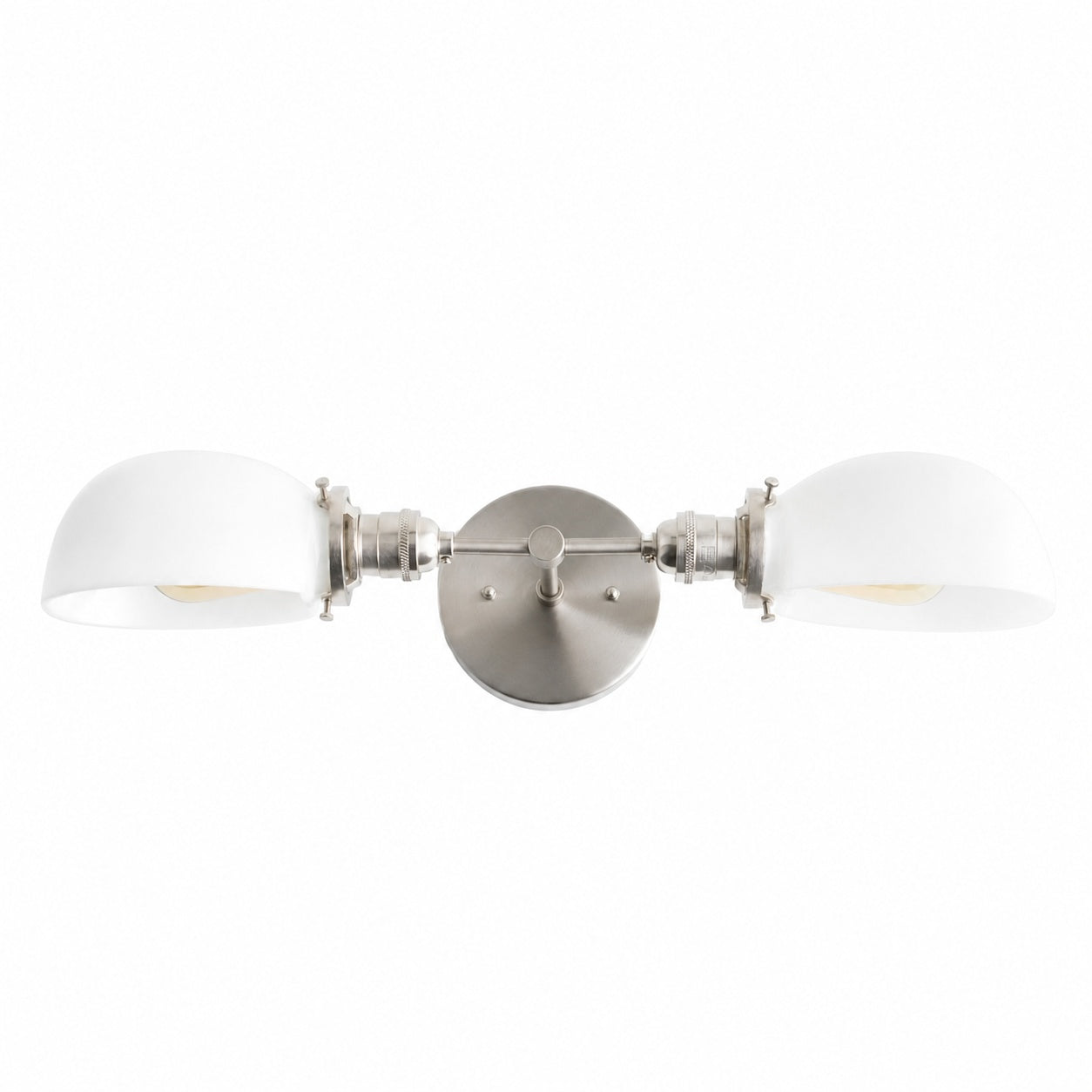 Ornato Luxe Mid-Century Vanity Light - Brass Bathroom Fixture with Opal Glass