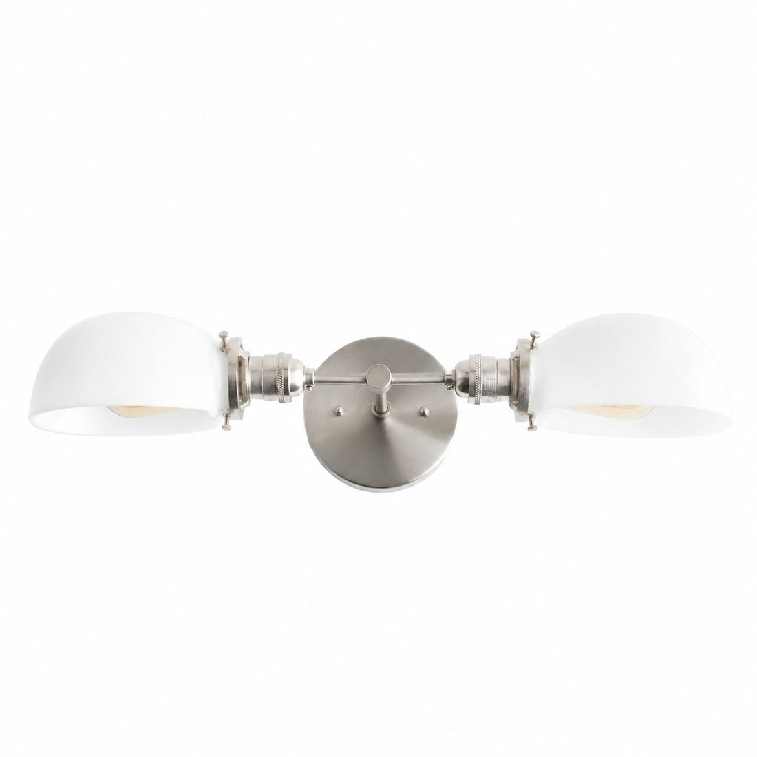 Ornato Luxe Mid-Century Vanity Light - Brass Bathroom Fixture with Opal Glass