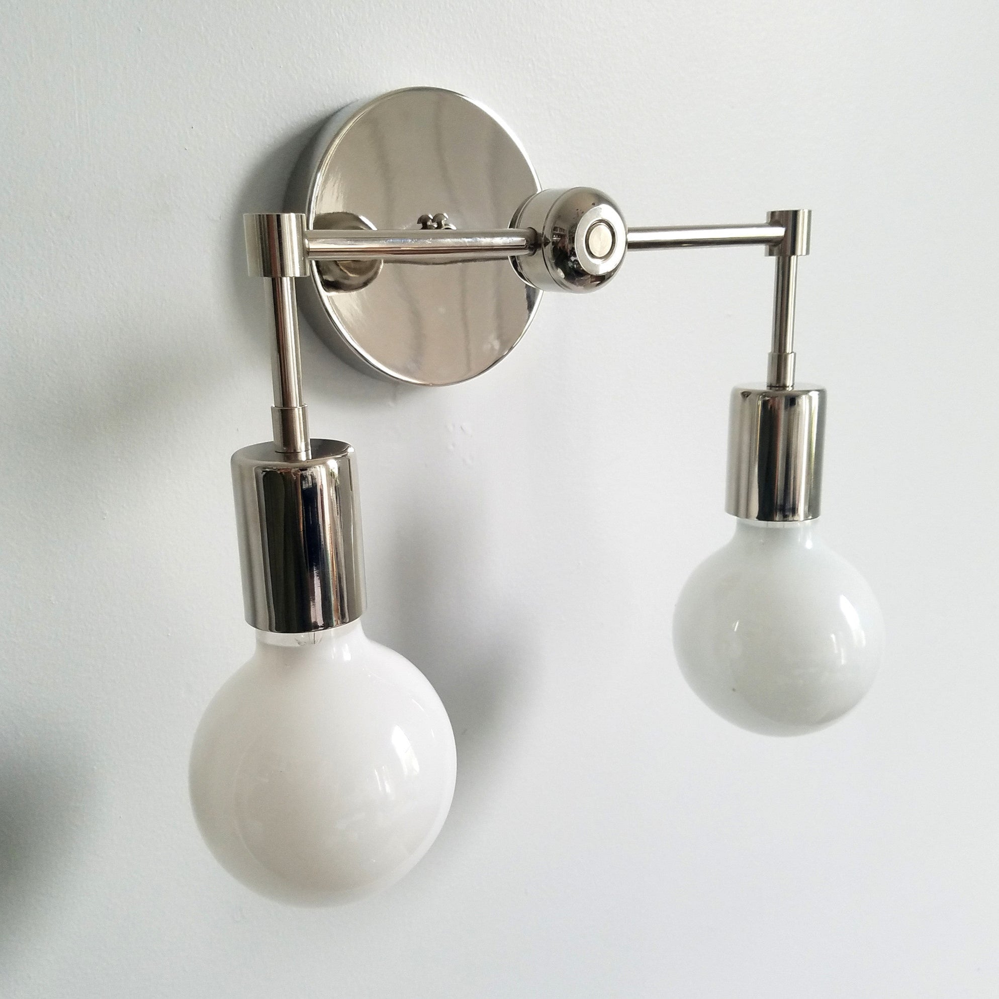 Small Two Light Wall Sconce - Contemporary Finish For Home Spaces