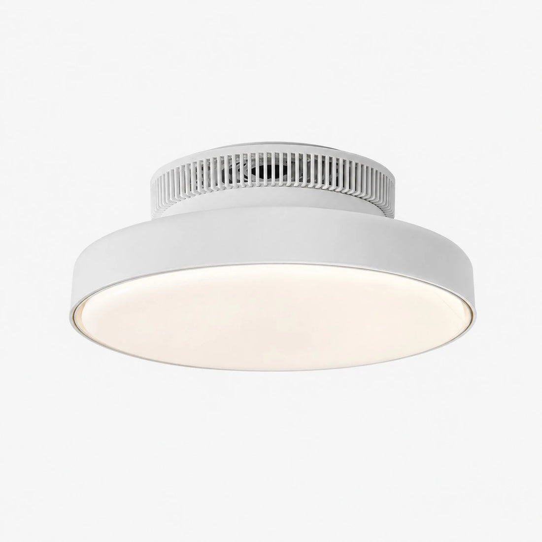 White ribbed ceiling fan light