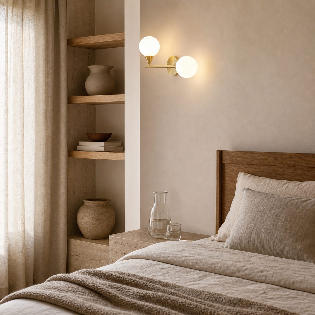 Holten Brass Armed Sconce
