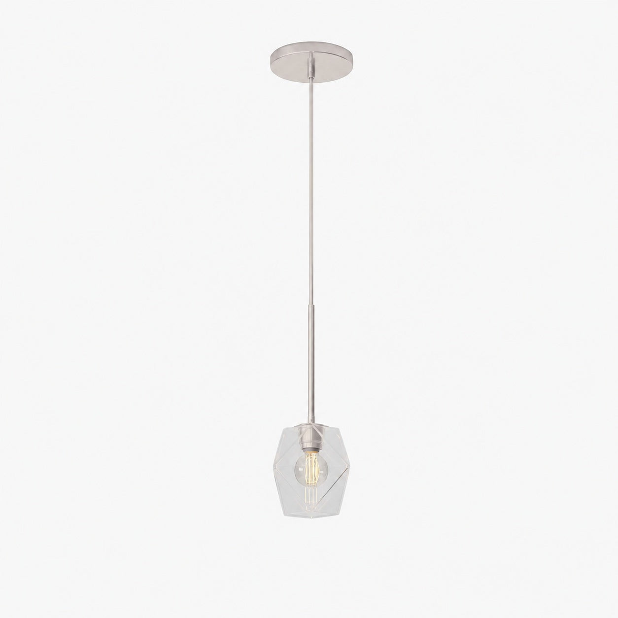 Talvior Faceted Pendant Light – Adjustable Glass Light Fixture