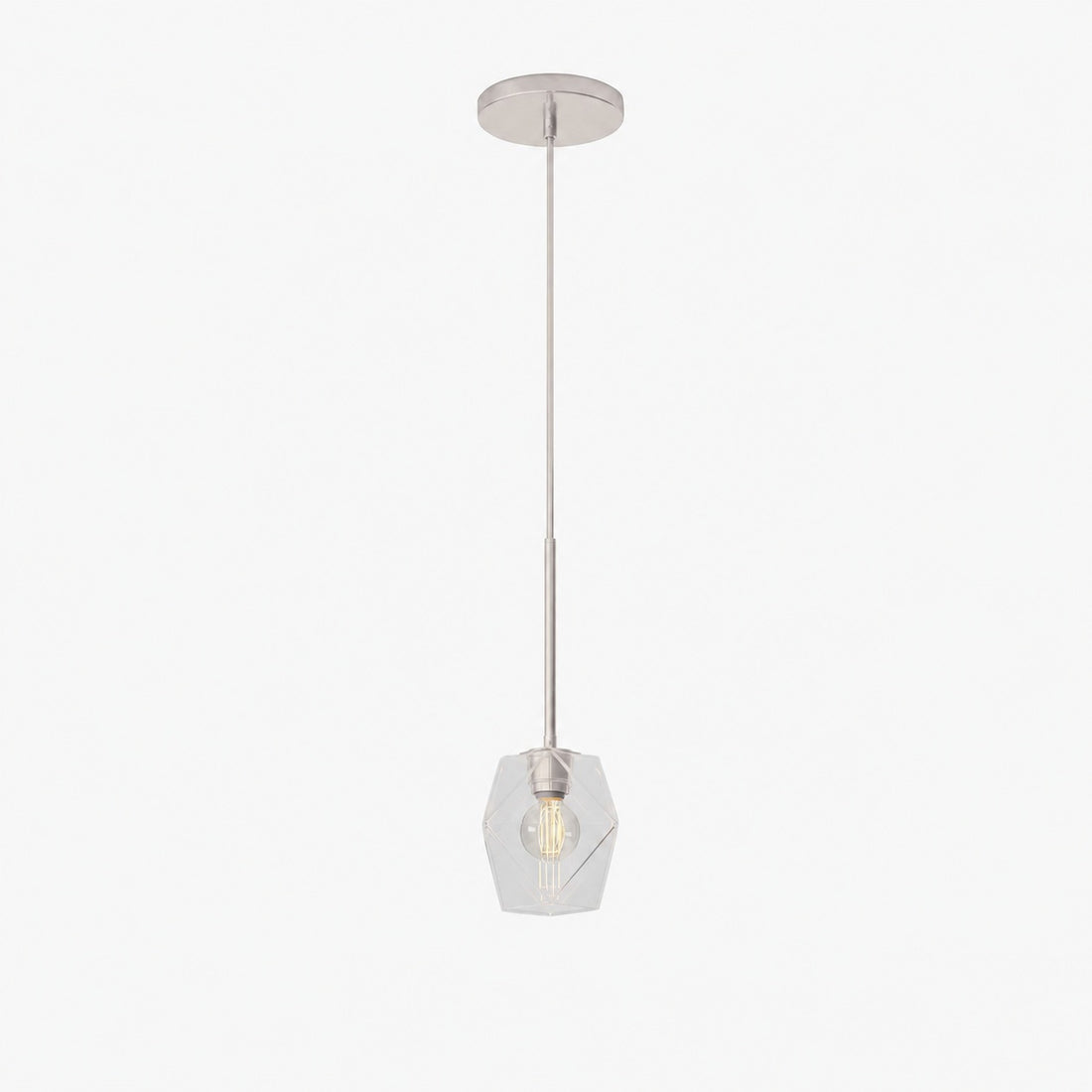 Talvior Faceted Pendant Light – Adjustable Glass Light Fixture