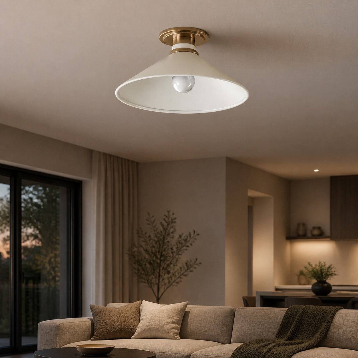 Aurenza Flush Mount – Farmhouse Ceiling Light with Simple Elegant Design
