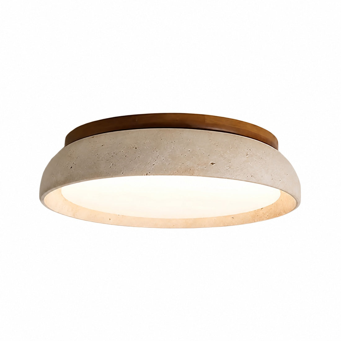 Torvella Round Ceiling Light Sculptural Disc Flush Mount - Modern Natural Bedroom Lighting