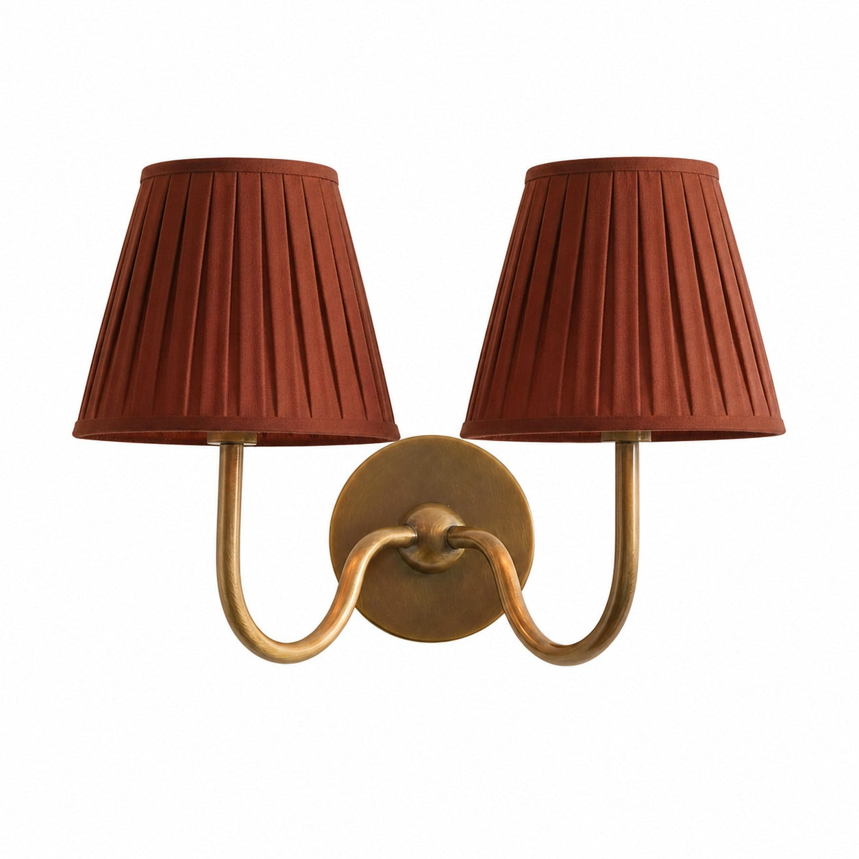 Luvora Vintage Pleated Shade Wall Lamp - Modern Brass Linen Wall Lighting