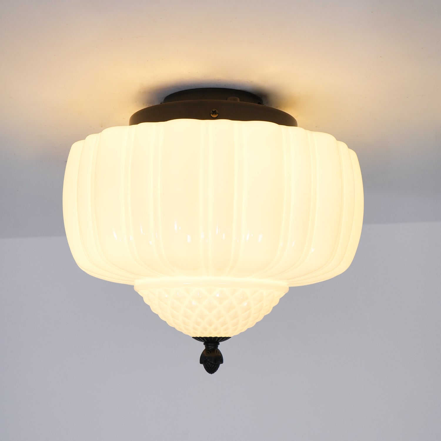 Elegant Palace - Style Glass Ceiling Lamp
