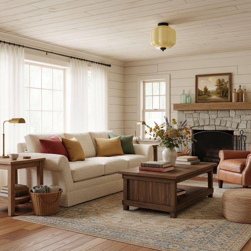 Vintage Eloise Milk Glass Flush Mount Ceiling Light - Vintage Charm Soft Glow