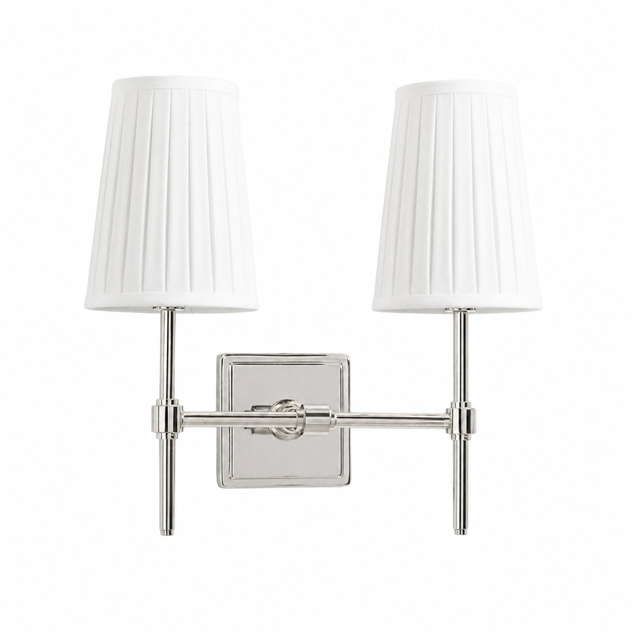 Derlina White Linen Shades Wall Lamp – Retro Metal Multi-Head Lighting Fixture