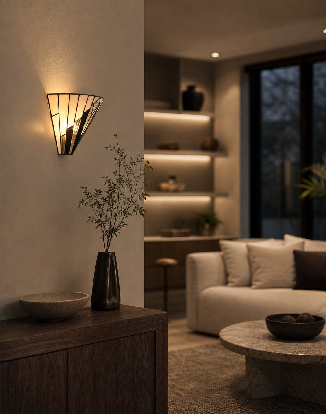 Astolyn Tiffany Artistic Glass Design Wall Lamp - Hallway Radiance