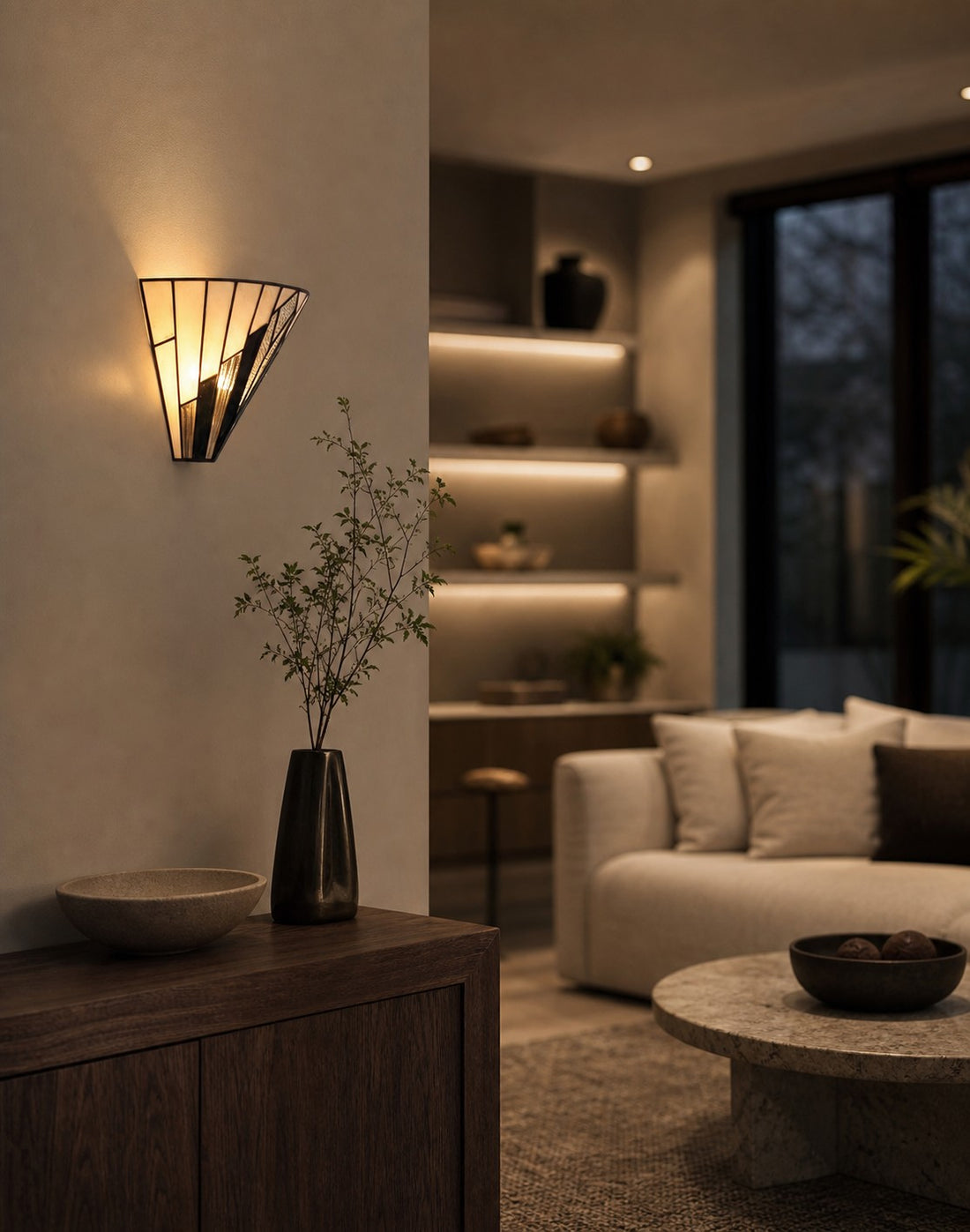 Astolyn Tiffany Artistic Glass Design Wall Lamp - Hallway Radiance