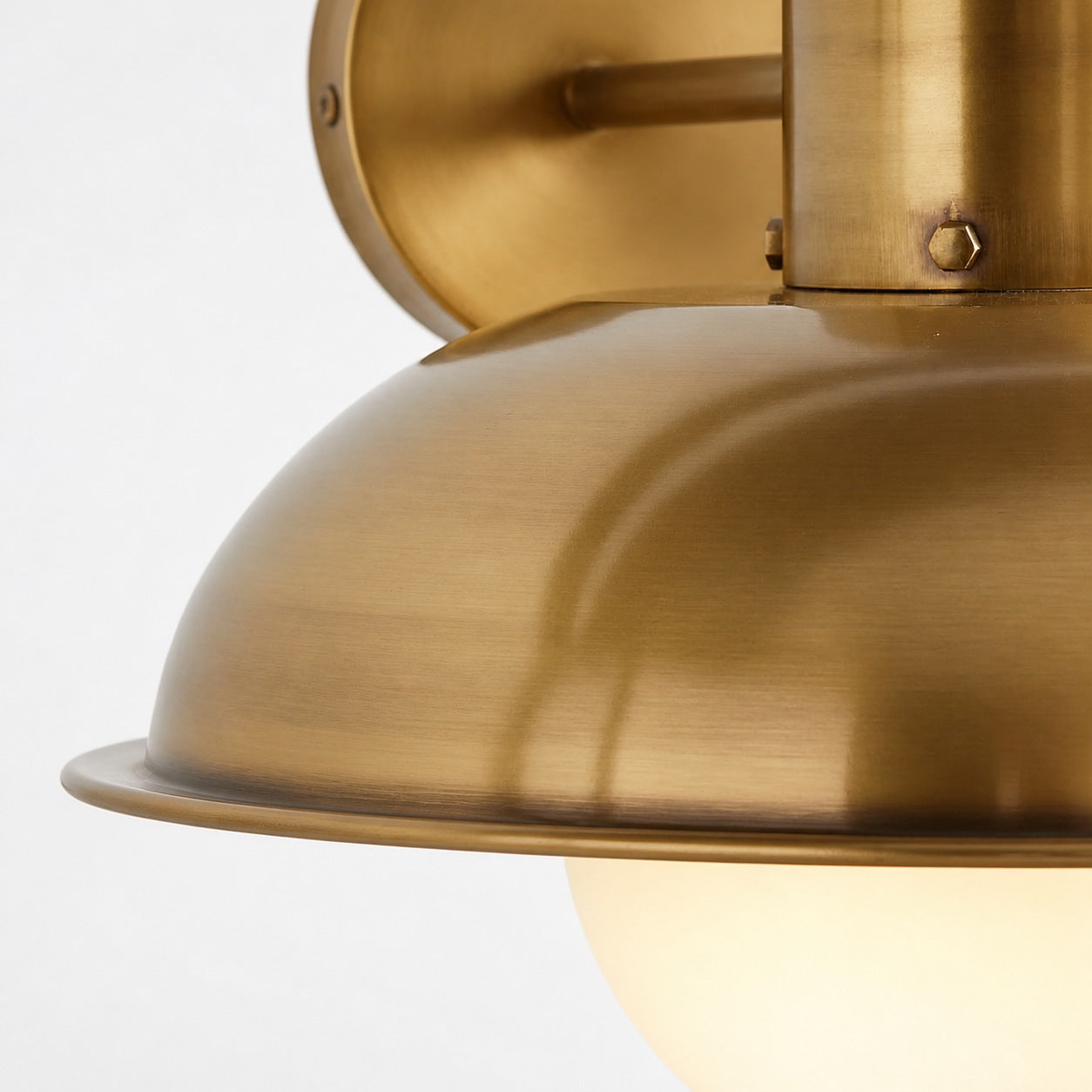 Cordax Industrial Modern Wall Lamp – Soft Opal Glass Glow for Hallway or Bedroom