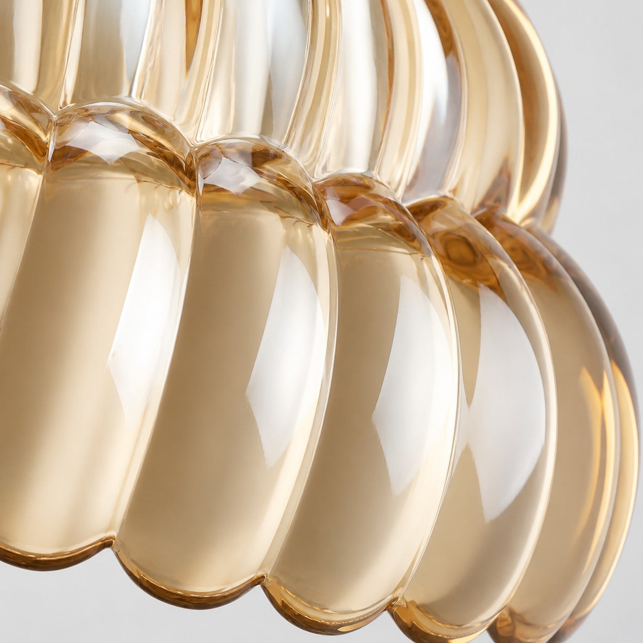 Orilanavo Glass Semi-Flush Ceiling Lamp - Stylish Umbrella Design for Bedroom and Living Room