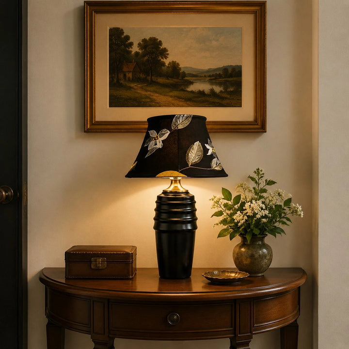 Embroidered Ceramic Table Lamp