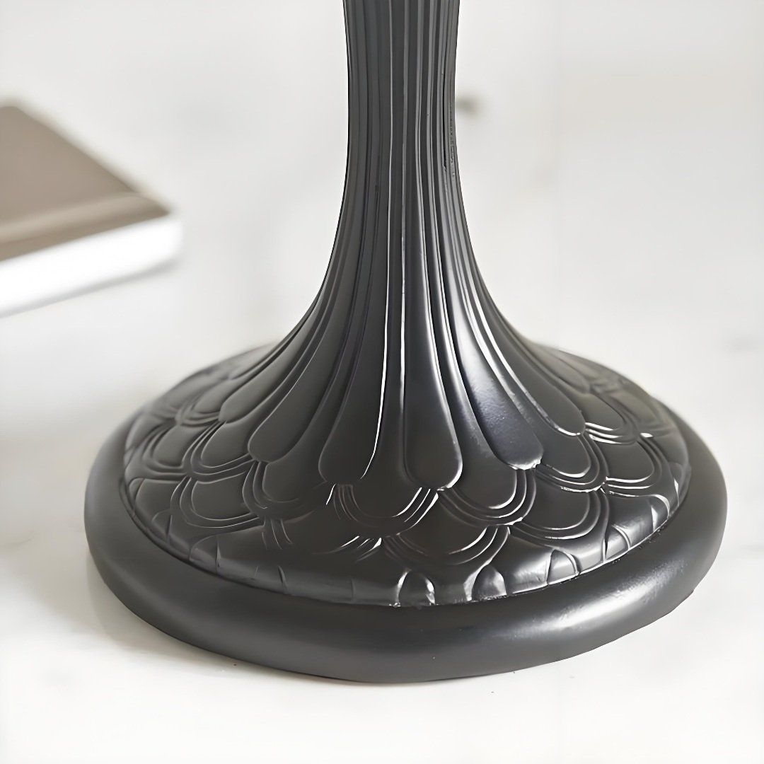 TF Brooklyn Tiffany Lamp Stained Glass Mosaic Table Lamp - Classic Art Deco Style for Living Room