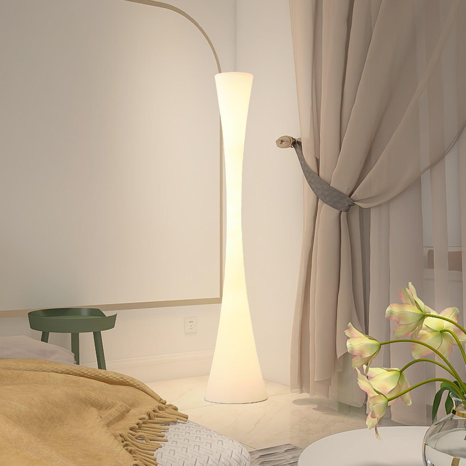 Romantic Simple White Column Floor Lamp