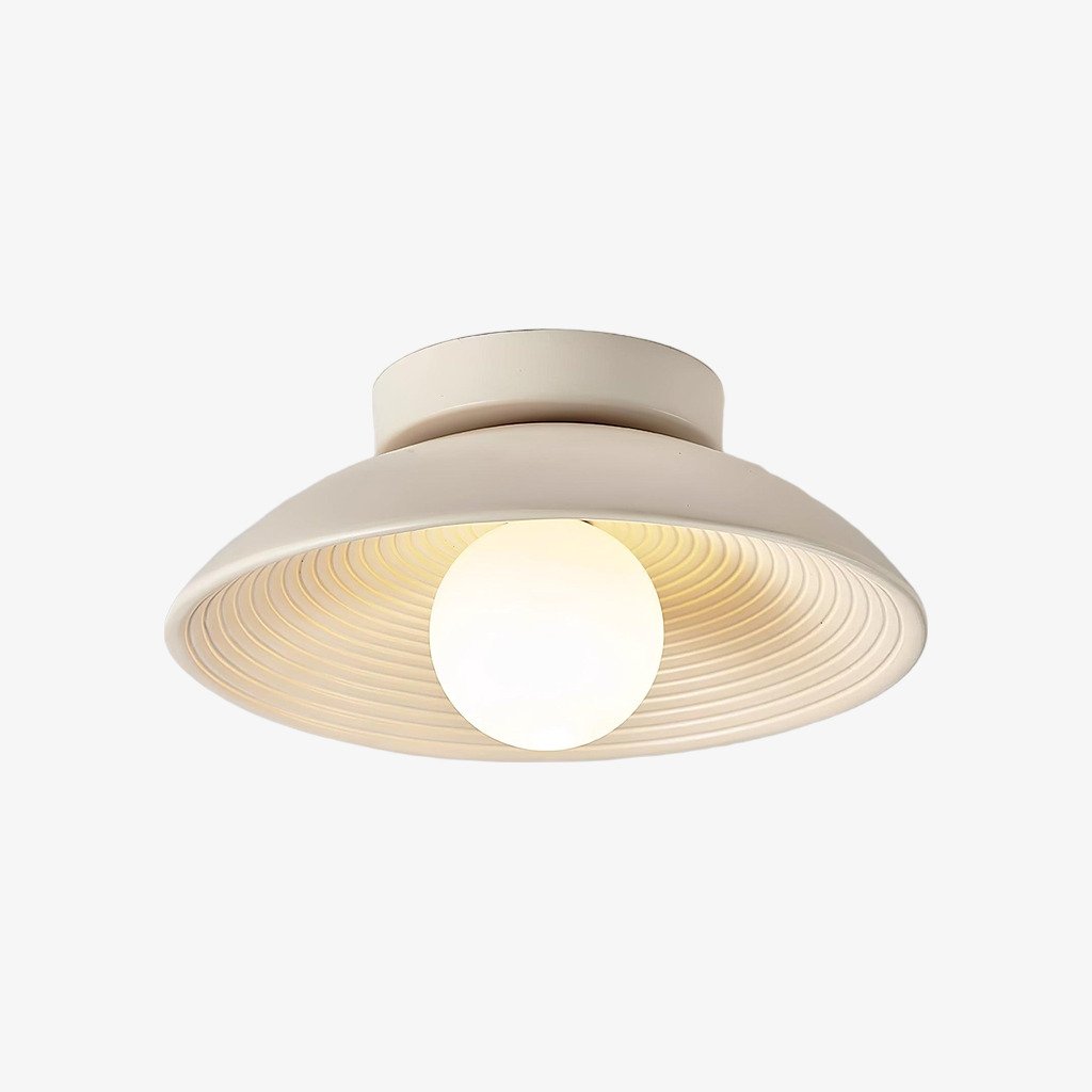 Ovalune Organic Textured Ceiling Light Sculptural Design Flush Mount - Modern Style for Living Room