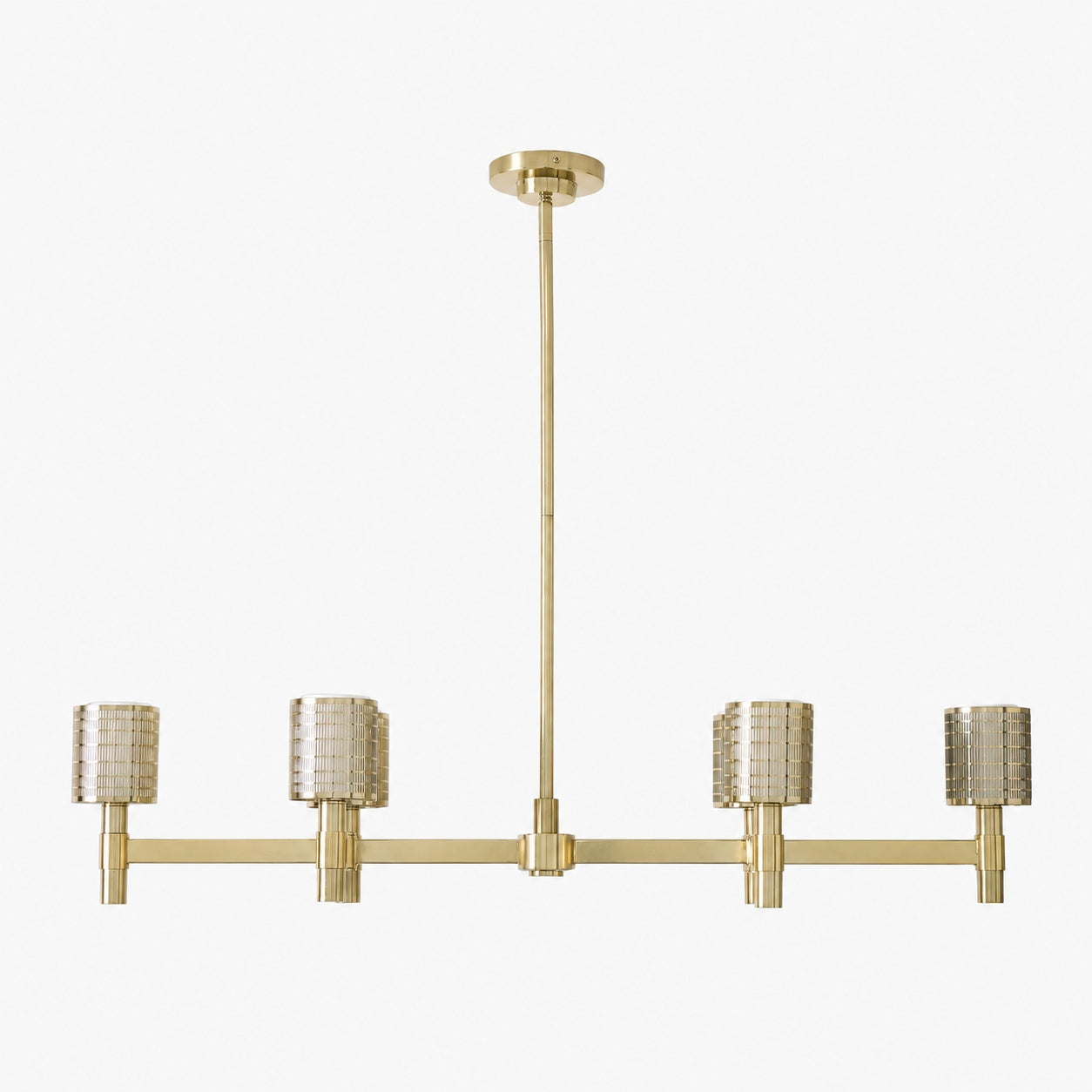 Galvia Champagne Bronze 6-Light Chandelier - Metal Adjustable