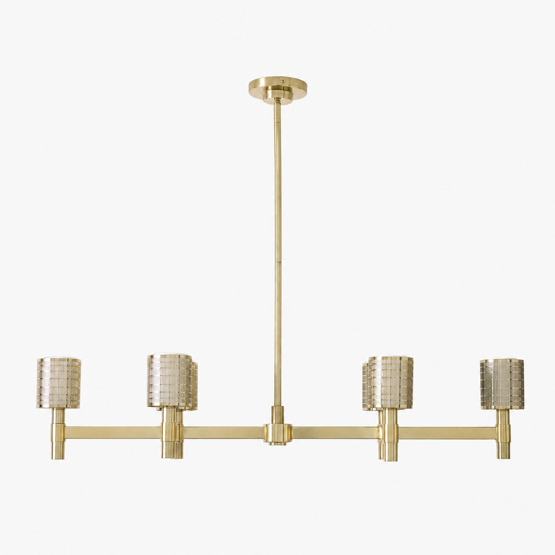 Galvia Champagne Bronze 6-Light Chandelier - Metal Adjustable