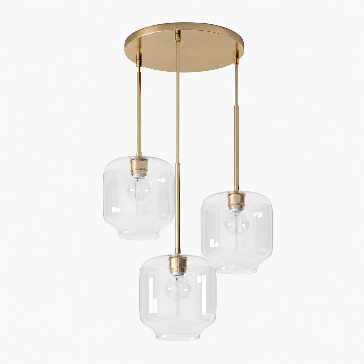 Lumivelle Pebble Glass Chandelier - 3-Light Modern Pendant Style