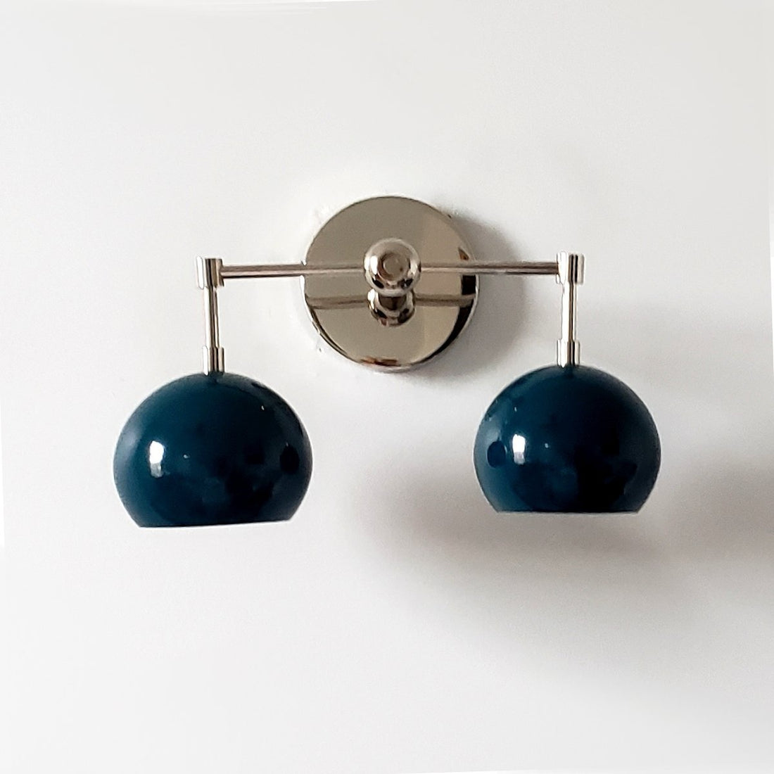 Navy Loa Wall Light - Double Ball Bath Vanity Mirror Wall Sconce