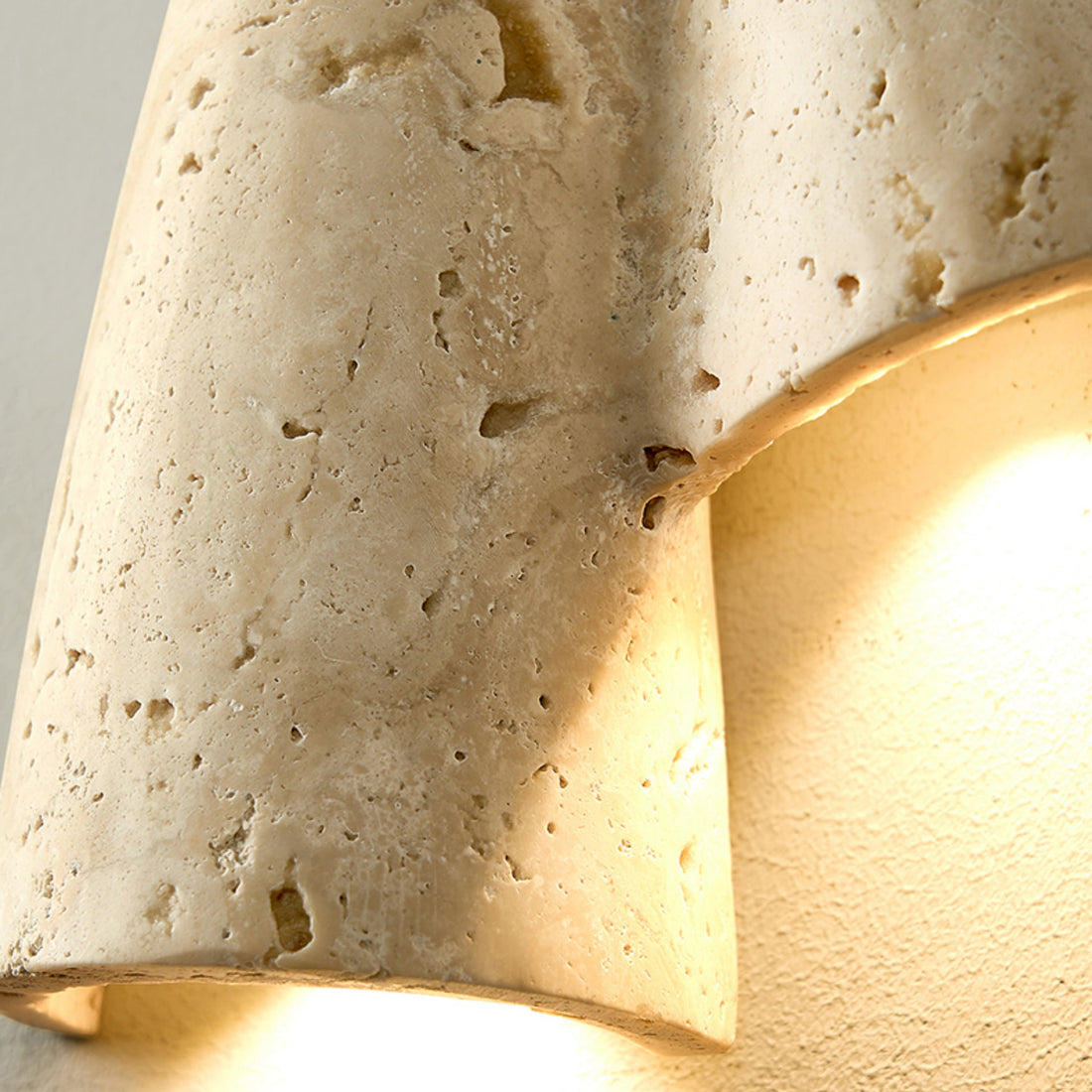 Travertine Wall Lamp – Minimalist Stone Sconce Decorative Lighting for Living Room