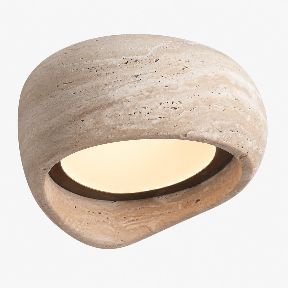 Travertine Drum Pendant Lamp