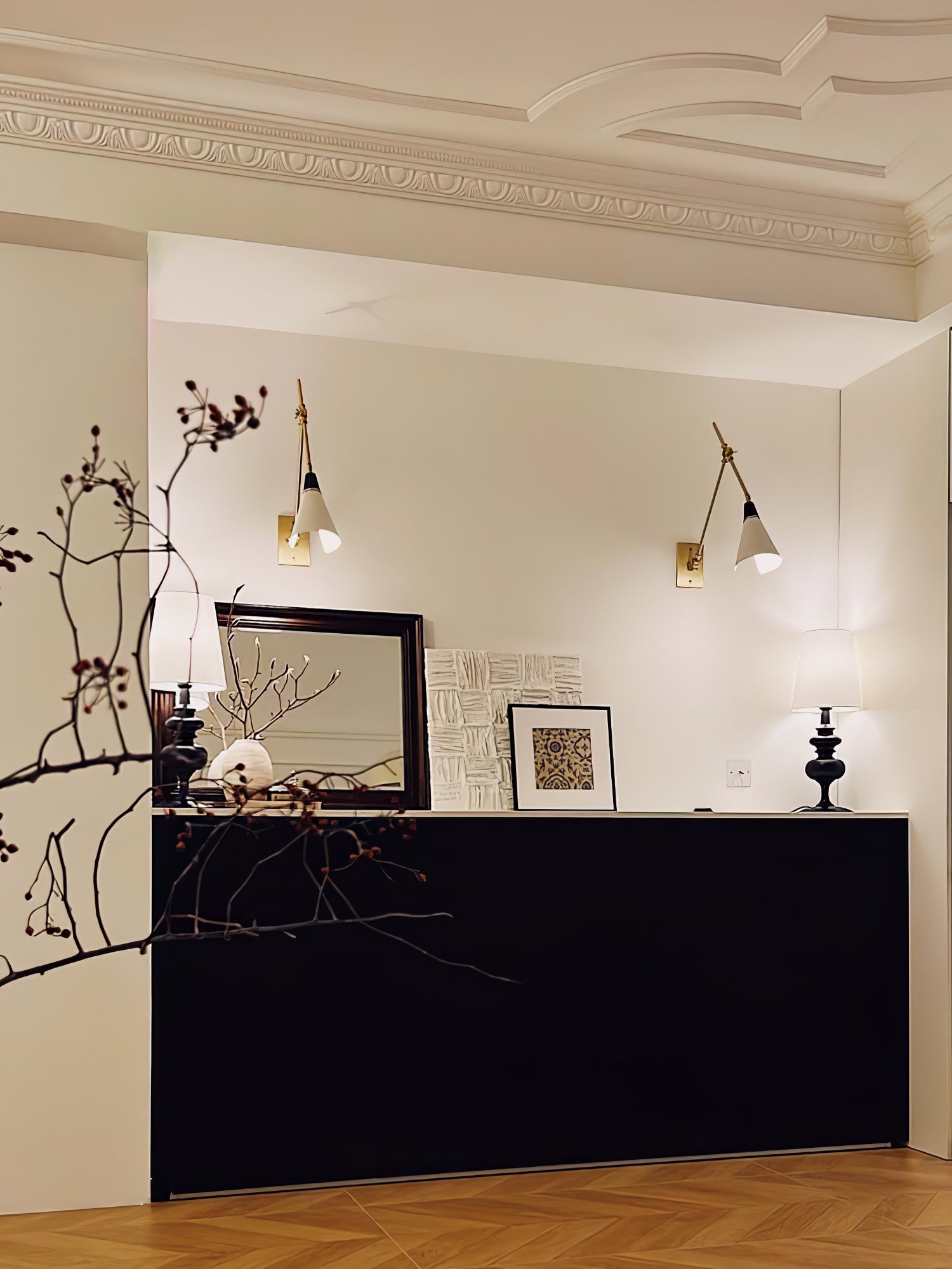 Vintage Metal Adjustable Swing Arm Wall Lamp