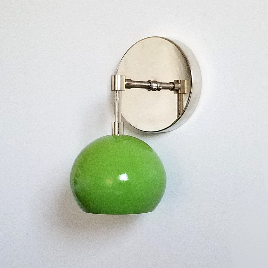 Vintage Inspired Spring Green Globe Wall Sconce