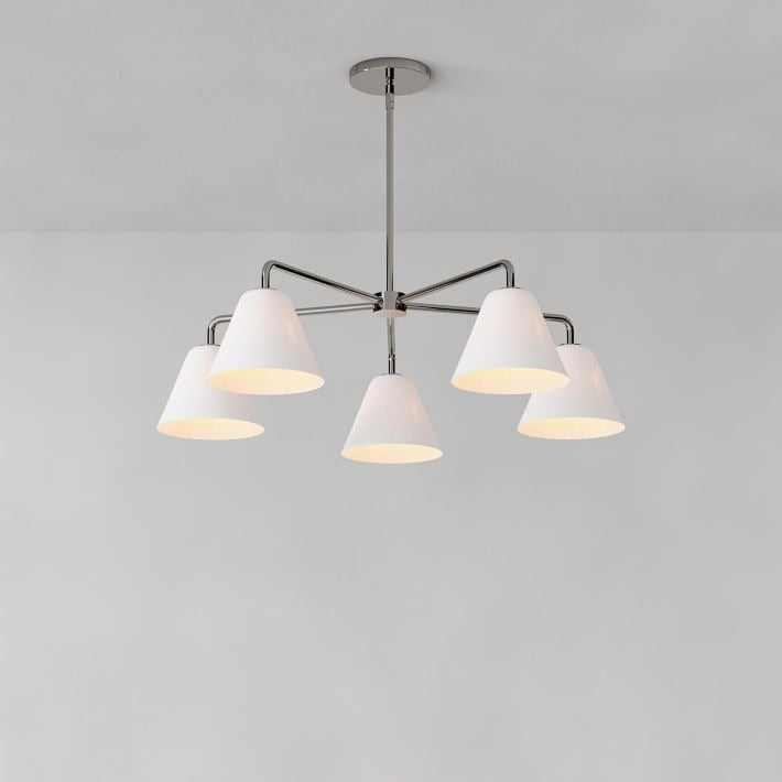 Conica Sculptural 5-Light Cone Chandelier - Modern Glass Lighting for Home