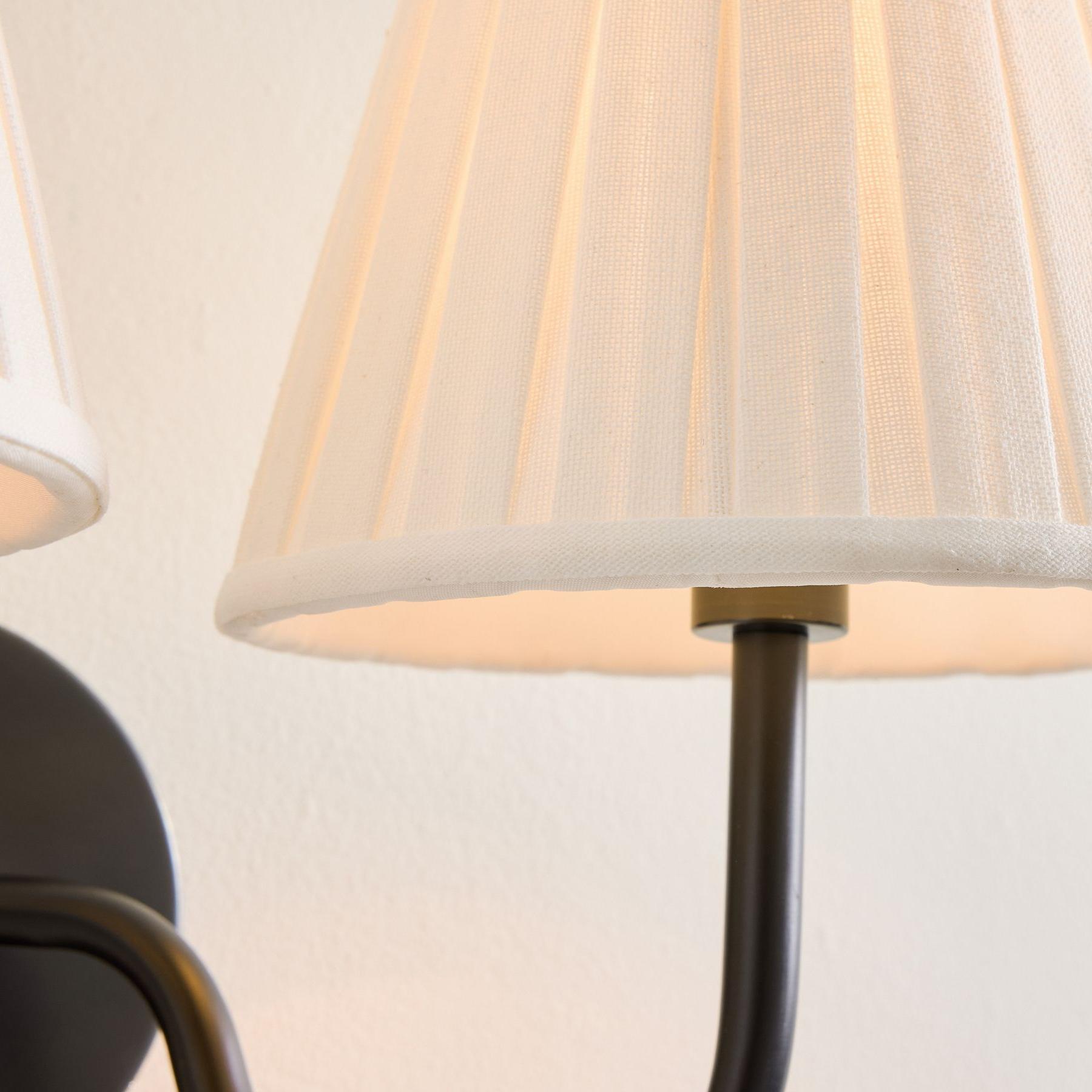 Luvora Vintage Pleated Shade Wall Lamp - Modern Brass Linen Wall Lighting