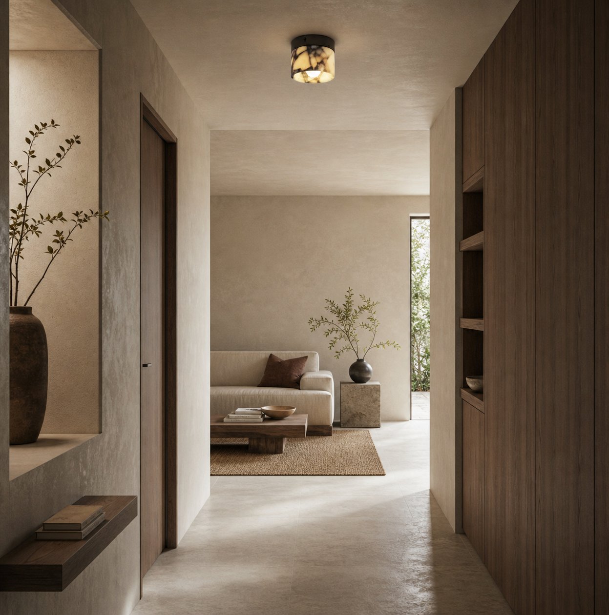 Marble Round Ceiling Lamp