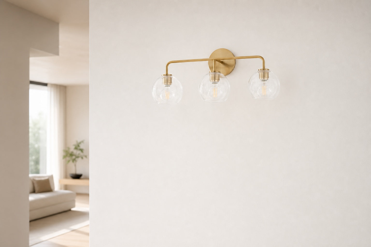 Selvion Artistic Globe Sconce Light - Handcrafted Glass Sculptural Wall Fixture