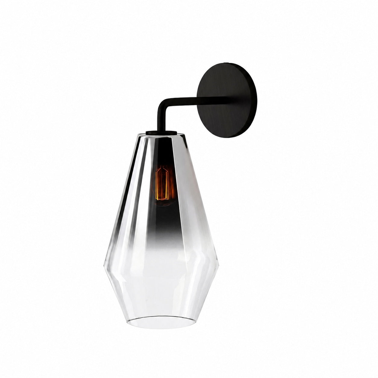 Merin Sculptural Milk Glass Geometric Wall Lamp