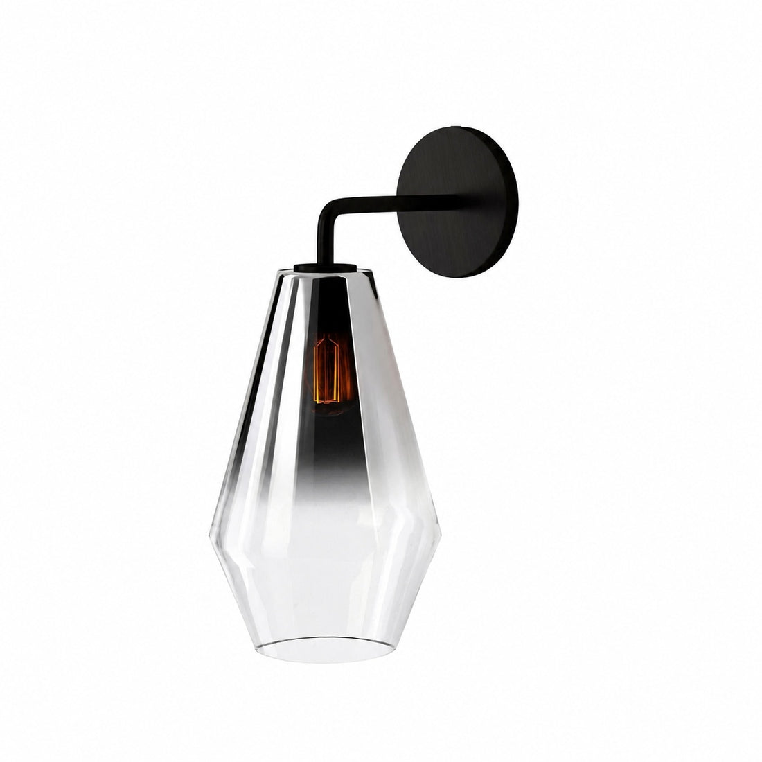 Merin Sculptural Milk Glass Geometric Wall Lamp